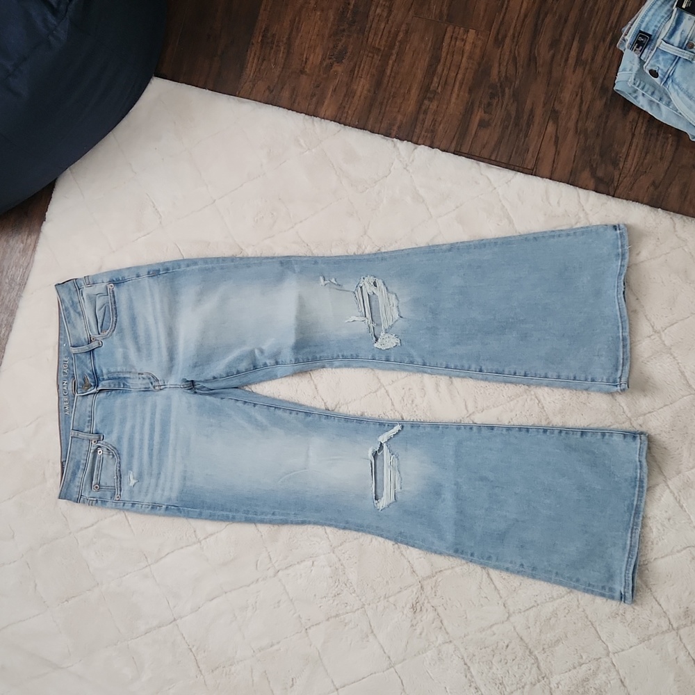 American eagle low rise flare jean